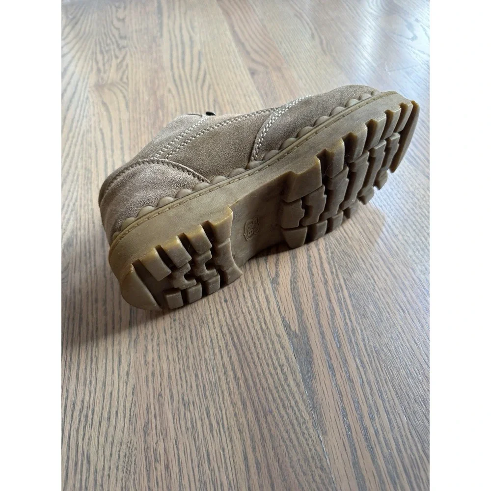 VTG Route66 Y2K Creepers Grunge Jammers Platform Chunky Lug Sole Tan Suede Sz 8